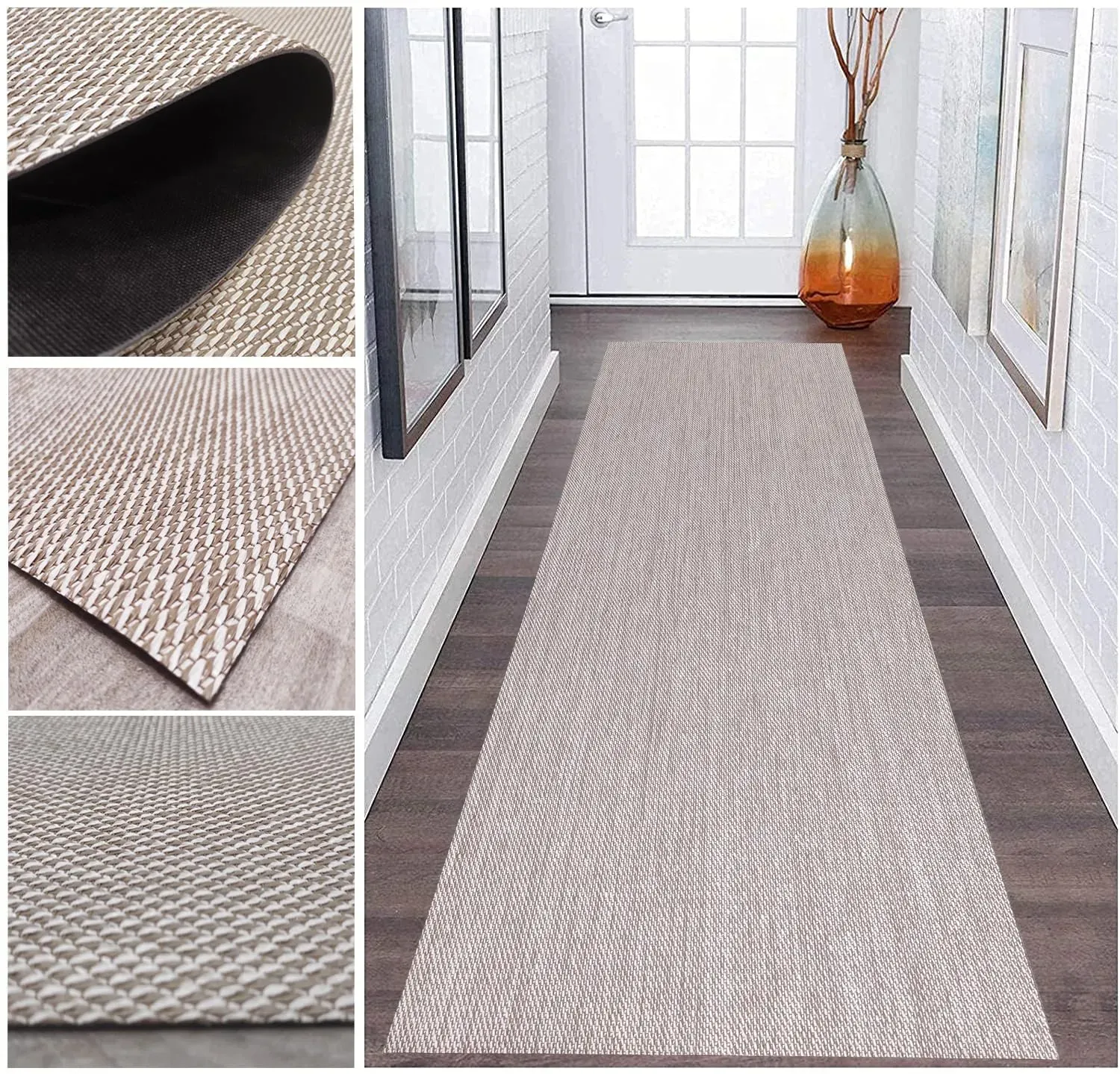 Waschbarer Teppich Für Eingangsbereich – 60x90 Cm, Rutschfest, Weich, Marokkanisches Rankgitter-Muster, Fusselfrei