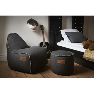 RETROit Cobana Junior Outdoor Kindersitzsack mit Hocker schwarz