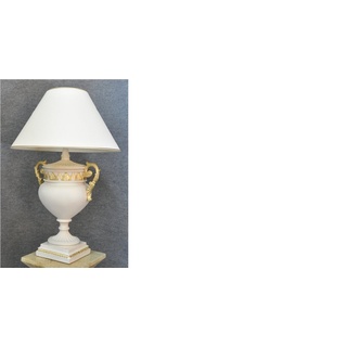 JVmoebel Dekoobjekt Tischlampe Vase Griffen Vasen XXL 90cm Standleuchte Lampe Leuchten weiß