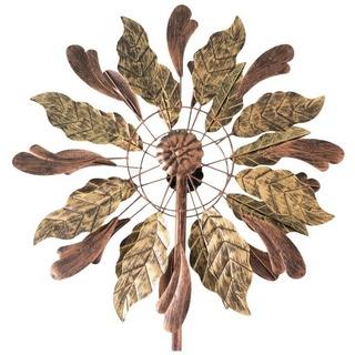 Lemodo Windspiel Windrad "Leaves", richet sich nach dem Wind aus braun