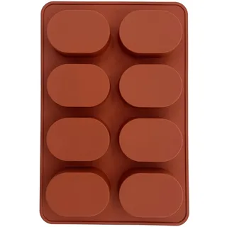 duoyif Silikonformen Schokoladen Ellipse 6.5 x 4.4 cm Ovaler Backform | Ovaler Kuchenform, Brotchen Backformen, Muffinform, Silikon-Backbleche zum Brot Schokoladen, Ellipse Gießform Seifenform