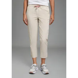 Chinohose LAURA SCOTT, Damen, Gr. 38, N-Gr, beige, Twill, Obermaterial: 98% Baumwolle, 2% Elasthan, unifarben, 7/8-Länge, Hosen Chinohose, Karottenhose, aus Baumwolle und Elasthan, mit Leistentaschen