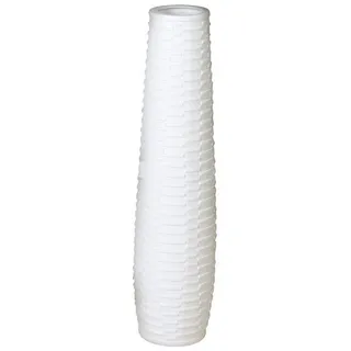 Gilde Casablanca Vase Catania Ker.weiß,H.100/D.25cm
