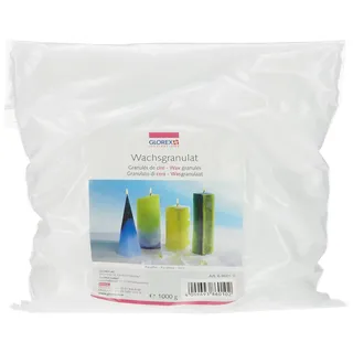 Glorex  6 8601 0 Wachsgranulat in Pastillenform 1000 g Kerzenwachs auf Paraffinbasis zur Kerzenherstellung gebrauchsfertig