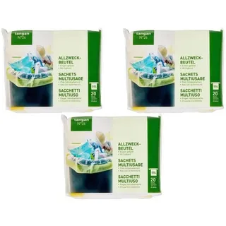Migros Müllbeutel Allzweckbeutel Reißfeste Müllbeutel mit Zugband 55L Einzeln gefaltet - 1 Packung x 20 Beutel