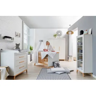 Schardt Babybett Schardt Miami White Kombi-Kinderbett 70x140 cm, Made in Germany weiß