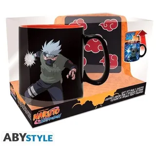 NARUTO SHIPPUDEN Gift set Mug Heat Change + Coaster Akatsuki
