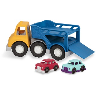 Wonder Wheels Autotransporter Set mit 2 Autos – Kinder Auto Transporter Outdoor, Sandkasten, Sandspielzeug – Fahrzeug Spielzeug für Mädchen und Jungen ab 1 Jahr