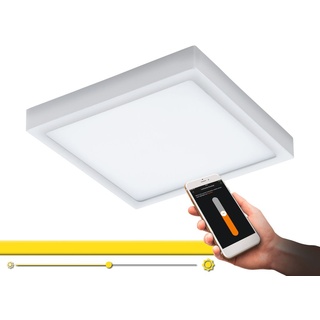 EGLO connect LED Außen-Deckenlampe Argolis-C, Smart Home Außenleuchte, Deckenleuchte, dimmbar, Weißtöne einstellbar, IP44, 30 cm, Lampe, weiß