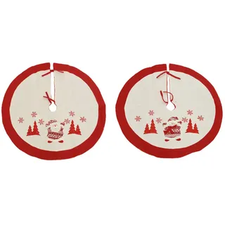 Christmas Decorations 1 Weihnachtsbaumdecke 90cm Santa Schneemann Motiv Christbaumdecke Abdeckung rot
