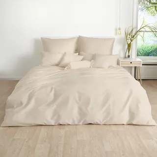 Traumschlaf Uni Mako-Satin Bettwäsche, Bettbezüge und Kissenbezüge einzeln Bettbezug einzeln 240x220 cm | sand - beige