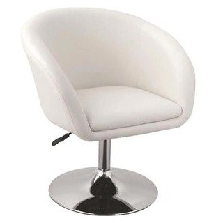 Duhome Sessel 440, höhenverstellbar, Loungesessel, drehbar, Kunstleder, weiß