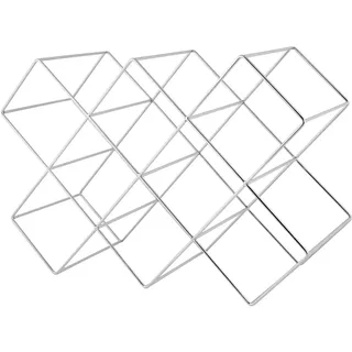 Echtwerk Weinregal 46 x 16,6 x 31 cm Silber