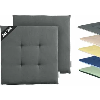 Tom Tailor Sitzkissen, Grau, Textil, 40x2x40 cm, Oeko-Tex® Standard 100, Wohntextilien, Kissen, Sitzkissen