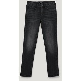 s.Oliver 5-Pocket-Jeans Jeans Seattle / Regular Fit / Mid Rise / Slim Leg Waschung grau 140/SLIM
