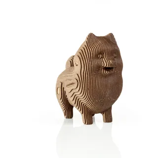EWA Eco-Wood-Art COINBANK: Dog Einmal zusammengebaut, Wird Dieser 3D-Innenbaukasten zu einem funktionalen Sparschwein mit einem Schlüssel zum Öffnen