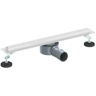 vidaXL 360° Duschablauf mit slim Modell Silber 50 cm Edelstahl 304