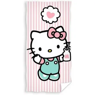 Carbotex Hello Kitty Badetuch 70 x 140 cm pink