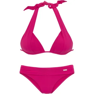 Triangel-Bikini LASCANA Gr. 38, Cup A, pink Damen Bikini-Sets Ocean Blue mit Push-Up-Effekt Bestseller