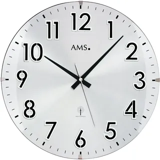 AMS Funkwanduhr F5973 37,0 silber