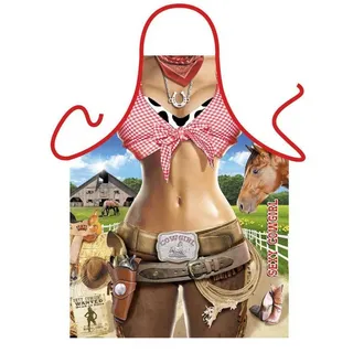 Lustige Schürze = Sexy Cowgirl = Küchenschürze Geschenkschürze Kochschürze Spassschürze - Das witzige Original von ITATI