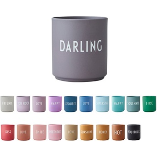 Design Letters grüner Lieblingsbecher DARLING | Tasse mit Spruch | Geschenke für Frauen, Männer, freundin | tassen mit sprüchen | Dekorative Kaffeetasse | Kaffeebecher aus Porzellan