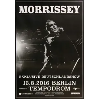 Morrissey - Autobiography, Berlin 2016 » Konzertplakat/Premium Poster | Live Konzert Veranstaltung | DIN A1 «