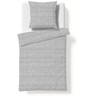 fleuresse Bettwäsche Black Premium 135 x 200 cm Damast Grau