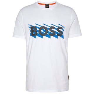 BOSS ORANGE T-Shirt TeeBOSSRete mit BOSS ORANGE Markenlabel auf der Brust beige M