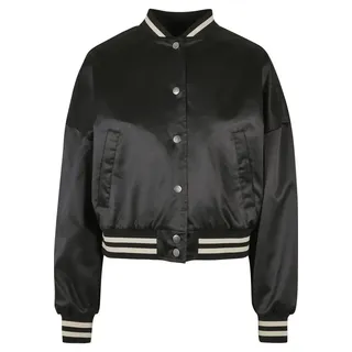 URBAN CLASSICS Oversized Satin College Jacke Black M
