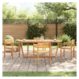 vidaXL Garten-Esstisch Oval 200 x 90 x 75 cm Akazie