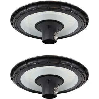 LUXULA LED Straßenlaterne rund 60W 6000lm 3000K IP65, Außenleuchte für Mast Ø60mm, wetterfeste Straßenlampe warmweiß, Mastleuchte außen für Parkplatz Garten, robuste Außenbeleuchtung