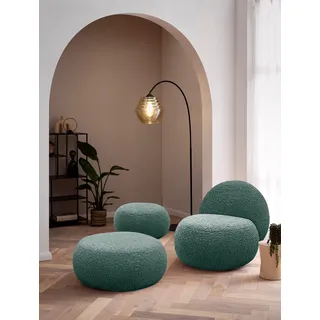 Home Affaire Polsterhocker Mithras I 85 x 35 x 85 cm Blau/Türkis