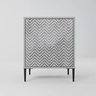 SpaceRebels Sideboard, Grau, Metall, Beton Optik, 1 Fächer, Rechteckig, Haarnadel, 57.5x72.5x42 cm, Wohnzimmer, Kommoden & Sideboards, Sideboards