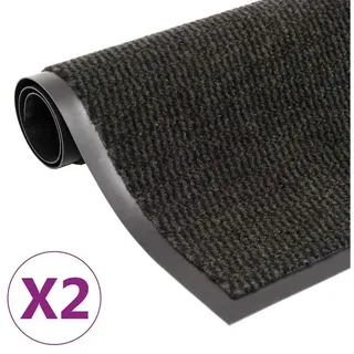 vidaXL Schmutzfangmatte 120 x 180 cm Schwarz