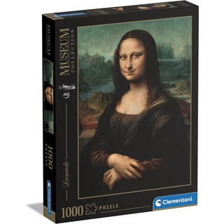 Clementoni 31413 Leonardo – Mona Lisa – Puzzle 1000 Teile, Museum Collection, Geschicklichkeitsspiel für die ganze Familie, Erwachsenenpuzzle ab 14 Jahren