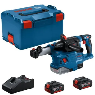 Bosch GBH 18V-22 inkl. 2 x 4,0 Ah Akku + L-Boxx + Absaugeinheit