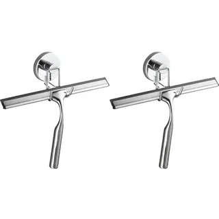 Wenko Duschabzieher Vacuum-Loc 2er Set Silber