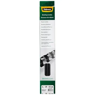 Fellowes Plastikbinderücken 6 mm schwarz,