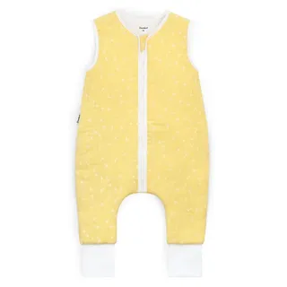 Ehrenkind Babyschlafsack Musselin Baby Schlafsack mit Füßen 2.5 TOG (Ganzjahres-Schlafsack mit Beinen, Mehr Bewegungsfreiheit zu jeder Jahreszeit), Schlafsack Baby, 100% hochwertige Bio-Baumwolle gelb 80