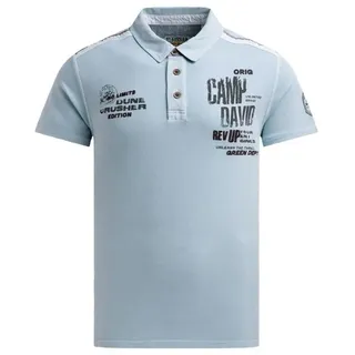 CAMP DAVID Poloshirt Poloshirt Dune Crusher Kurzarmshirt mit Polokragen (1-tlg., 1) blau M (50)