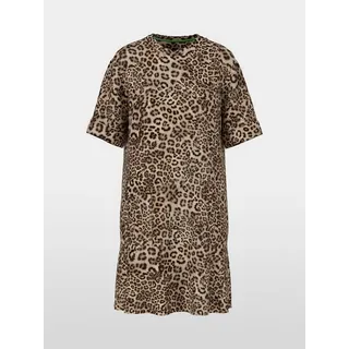 Marc Cain Midikleid Kleid mit Leoprint - Regular Fit beige 40