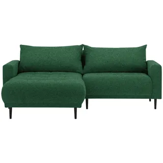 Stylife Ecksofa, Waldgrün, Holz, 2,5-Sitzer, Füllung: Schaumstoff, seitenverkehrt montierbar, L-Form, 215x160 cm, Stoffauswahl, Hocker erhältlich, Rücken echt, Armteil links, rechts, Wohnzimmer, Sofas & Couches, Wohnlandschaften, Ecksofas