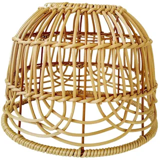 MagiDeal Lampenschirm Rattan Deckenleuchte, Hängende Pendelleuchte Abdeckung, für Zuhause, Hotel, Wohnzimmer, Esszimmer, Braun, 20cmx15cm