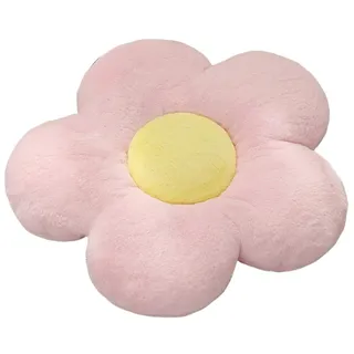 Hiseng Blumenkissen, Blumenboden Kissen Gänseblümchen Blumen Tatami Blumenförmiges Plüsch-Dekor der Bequemen Sitzkissen für Hause Sofa Dekoration, Sofa Kissen (Rosa,35cm)
