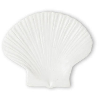 2 Teller »Shell« - Weiß - Keramik - weiß