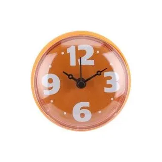 Wasserdichte Duschuhr, Wanduhr Mit Saugnapf, Wasserdichter Saugnapf Für Wand, Fenster, Spiegel, Badewanne, Dusche, Badezimmerzubehör (orange)