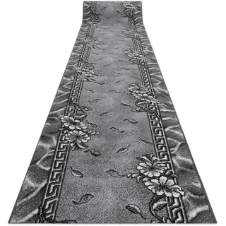 RugsX Morad Teppichläufer 100 x 300 cm Grau/Weiß