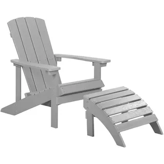 Beliani Gartenstuhl 75 x 88 x 88 cm grau 2 St.