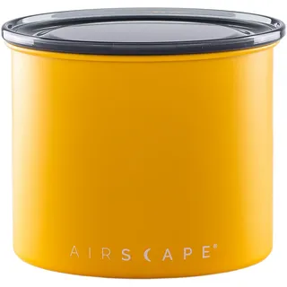 AIRSCAPE Vorratsdose Airscape®, Edelstahl, Kunststoff, (1-tlg), mit Ventil-Deckel, robuste Verarbeitung gelb 946 ml | Ø 12,1 cm x 12,1 cm x 12,1 cm x 14 cm